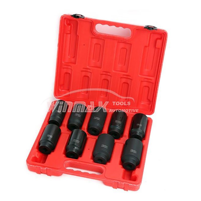 9PC 1/2"DR Deep Axle Nut Impact Socket Set