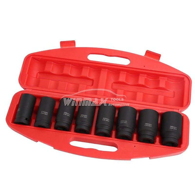 8PC 3/4"DR 80mm Length Deep Impact Socket Set