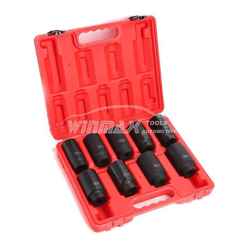 9PC 1/2"DR Deep Axle Nut Impact Socket Set