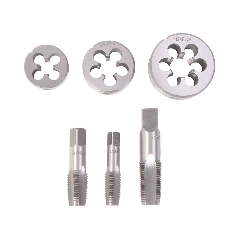 6 Pcs Pipe Tap & Die Set
