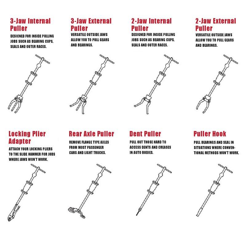 17pcs Slide Hammer / Puller Set