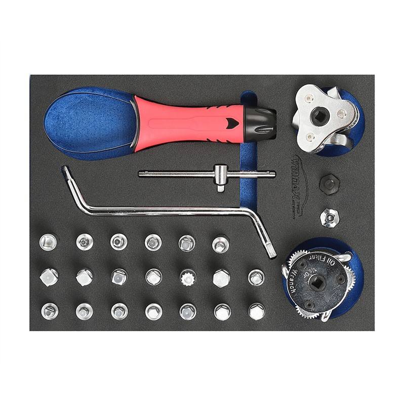 25PCS Oil Drain Plug Key Set