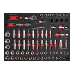 74PCS 1/2 &amp; 3/8 Inch DR.Socket Set WT01N1301