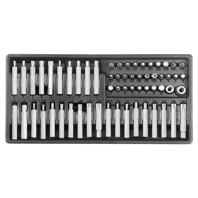 60PC Ribe/Spline/Hex/Security TRX-Star Bit Set