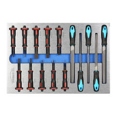 15PCS Punch Chisel+Steel File Set