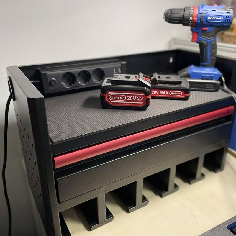 Power Tool Storage Wall Mount Shelf with Socket