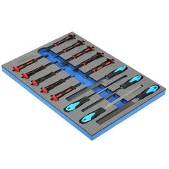 15PCS Punch Chisel+Steel File Set