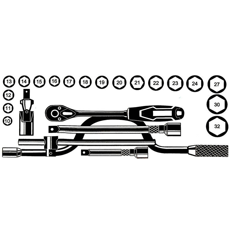 24PC 1/2"DR Socket Set