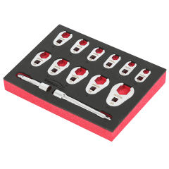 13pcs Crowfoot Spanner Set with Anti detachment Hole