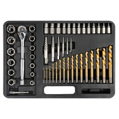 50-Piece Screw Extractor and Drill Bit Sets