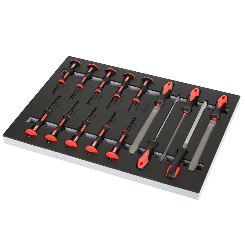 15PCS Punch Chisel+Steel File Set