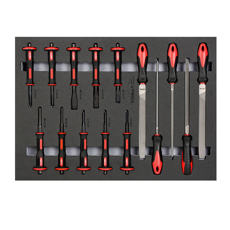 15PCS Punch Chisel+Steel File Set