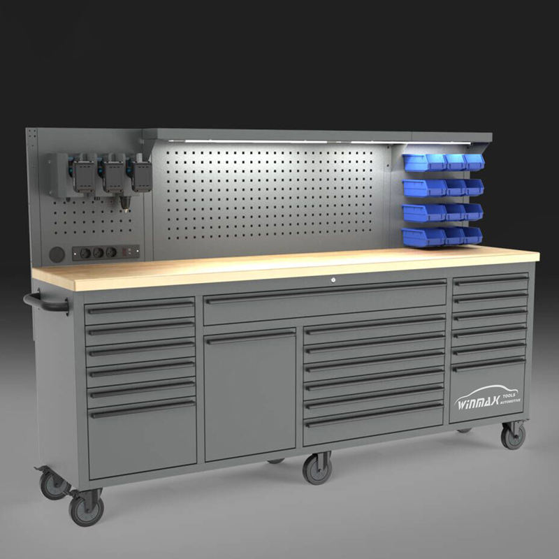 84” 20-Drawers Roller Cabinet Toolbox with 515PCS XPE Tray Tools Set