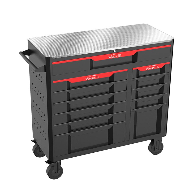 42 Inch 12-drawer Tool Cabinet with 11 XPE - 401PCS Tool Sets
