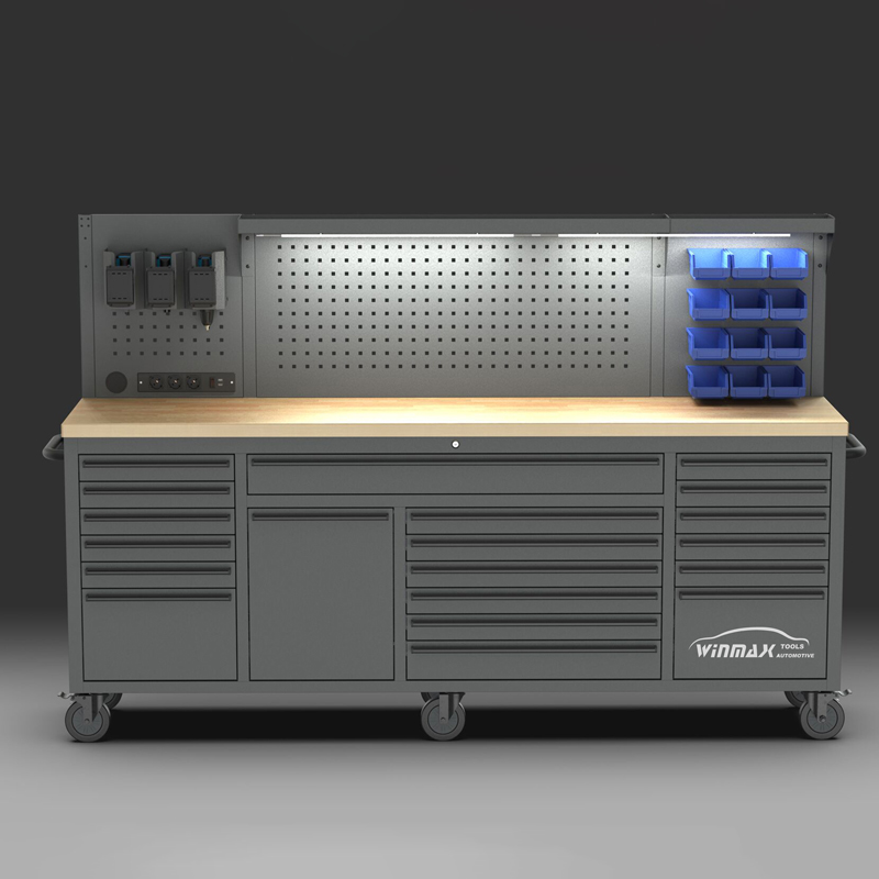 84” 20-Drawers Roller Cabinet Toolbox with 515PCS XPE Tray Tools Set