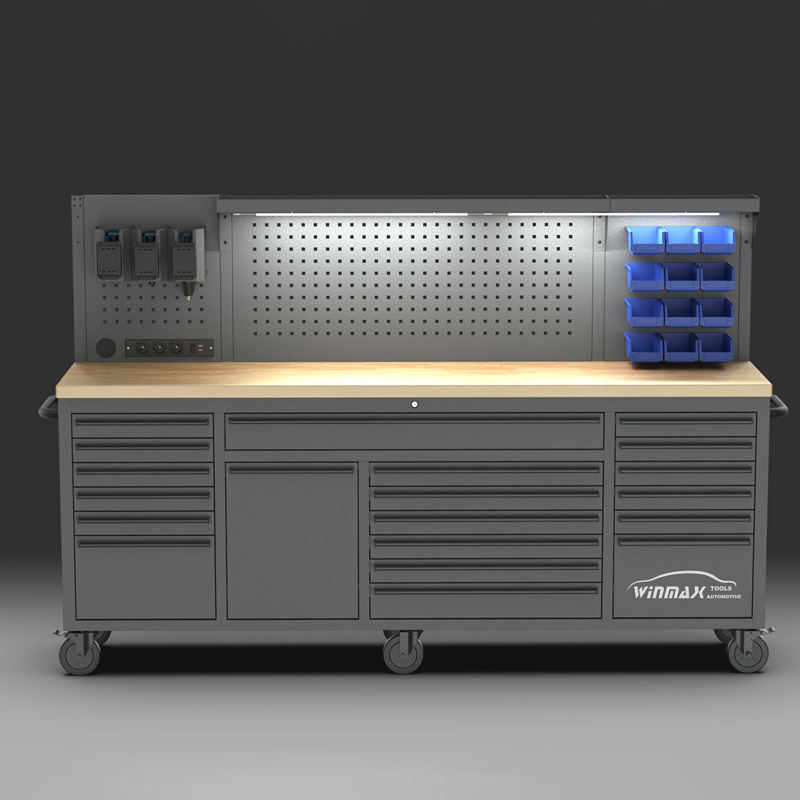 84” 20-Drawers Roller Cabinet Toolbox with 515PCS XPE Tray Tools Set