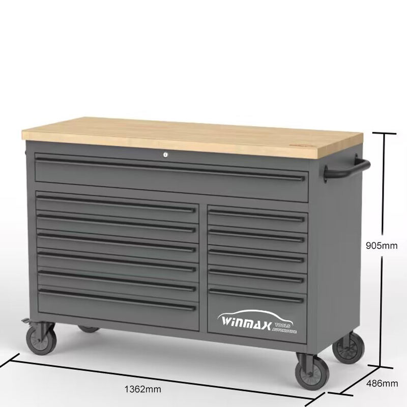 48" 12-Drawers Roller Cabinet Toolbox Workstation with 471PCS XPE Tray Tools Set