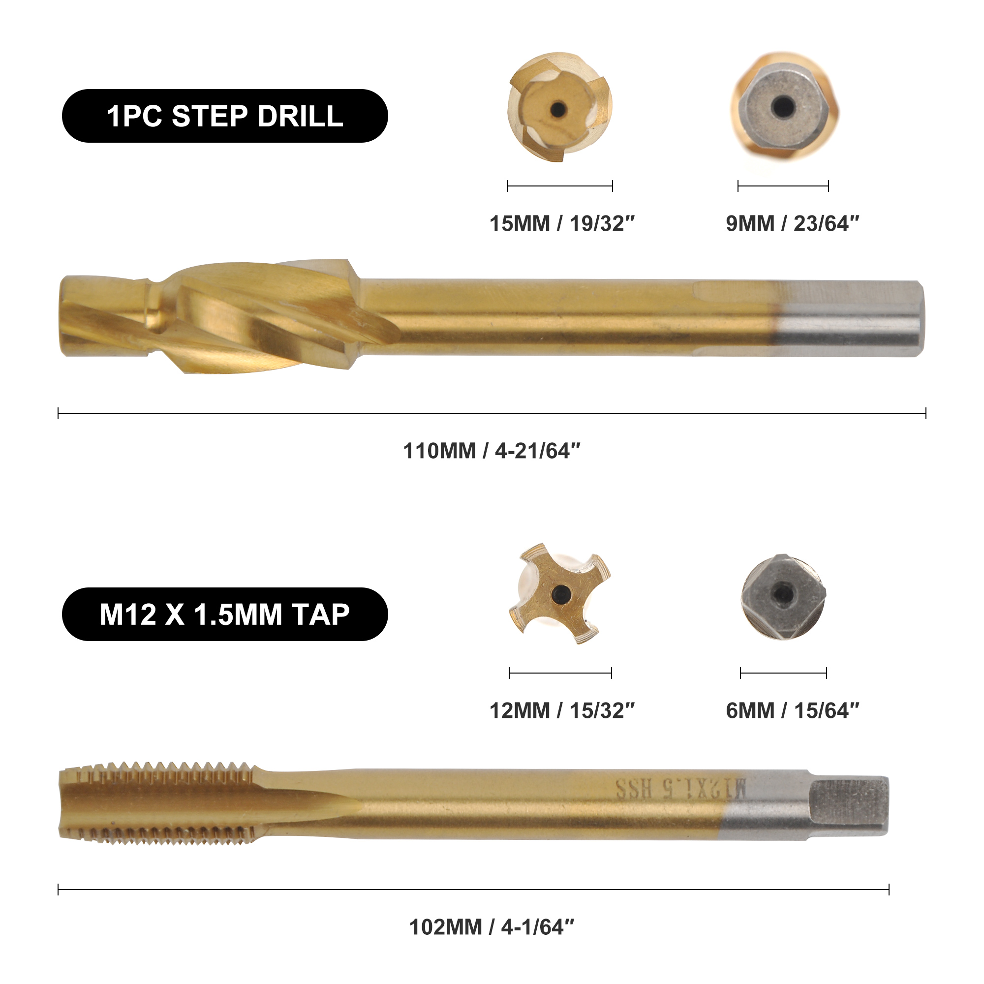 14pc Brake Thread Repair Kit M12 X 1.5