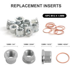 14pc Brake Thread Repair Kit M12 X 1.5