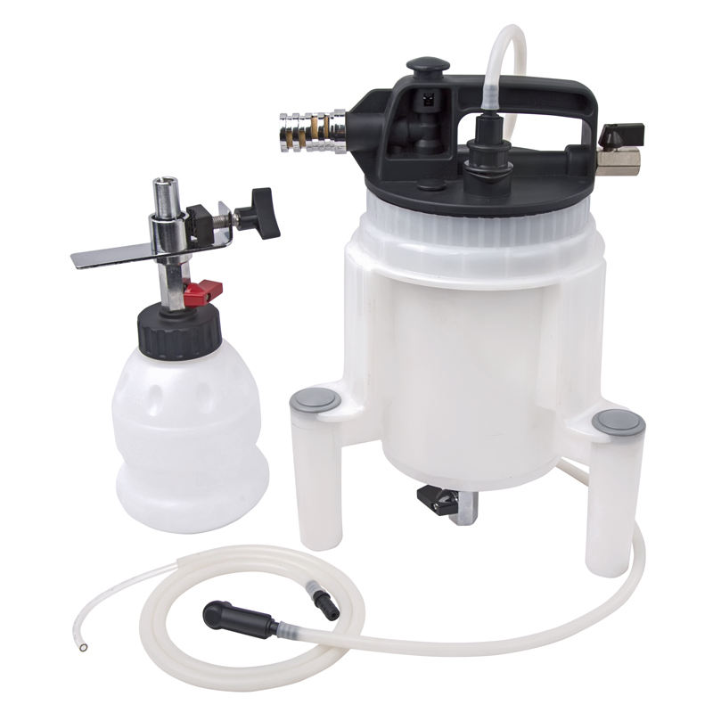 Pneumatic Brake Fluid Extractor & Refilled Bottle