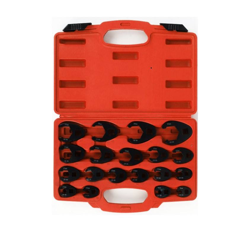 Crows Foot Spanner Wrench Set 19 Piece