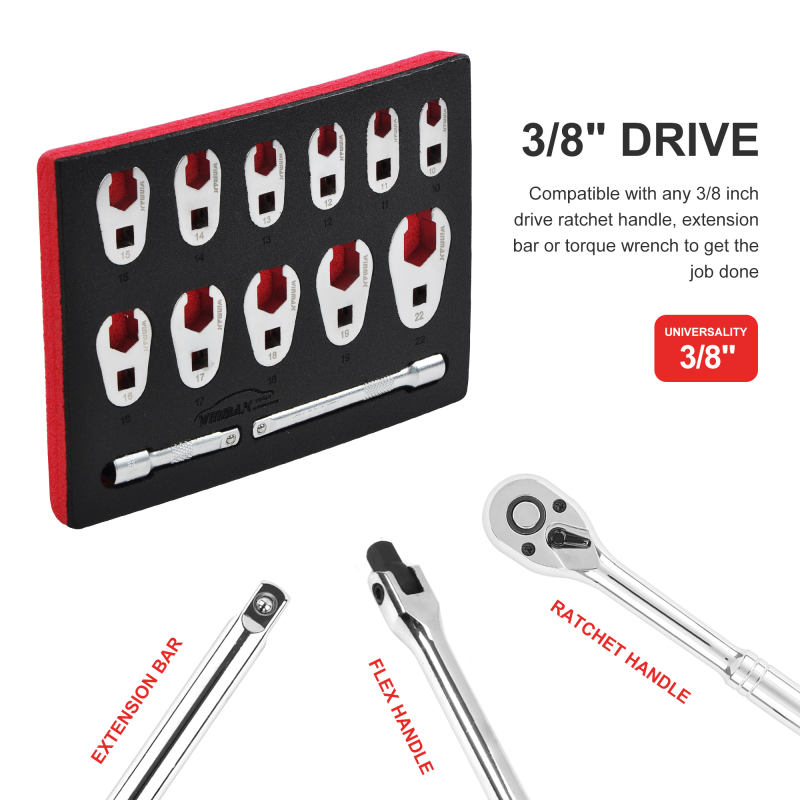 13pcs Crowfoot Spanner Set with Anti detachment Hole