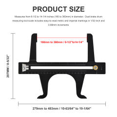 Brake Drum Gauge 160 - 360 mm