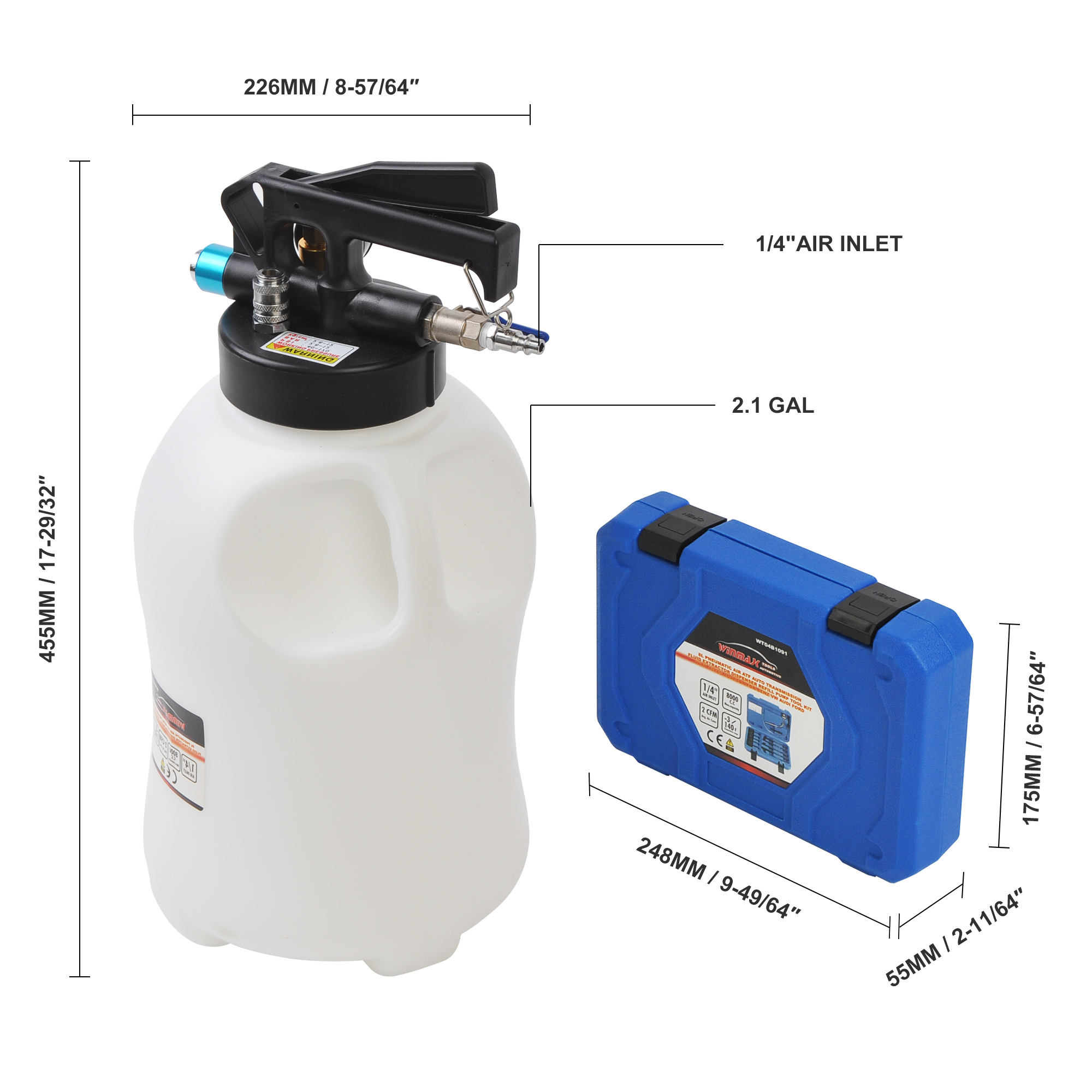 8L Pneumatic Auto Transmission Fluid Extractor & Refill Kit