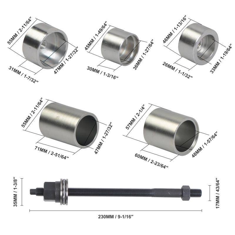 BMW E36/46, E38/39, E60/61, E31, E90/91 Differential & Axle Bush Tools