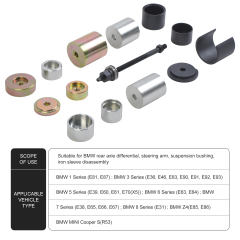 BMW E36/46, E38/39, E60/61, E31, E90/91 Differential & Axle Bush Tools