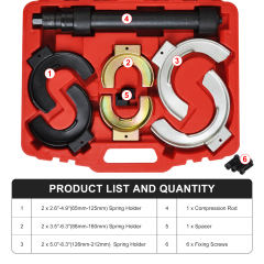Interchangeable Fork Strut Coil Spring Compressor Tool