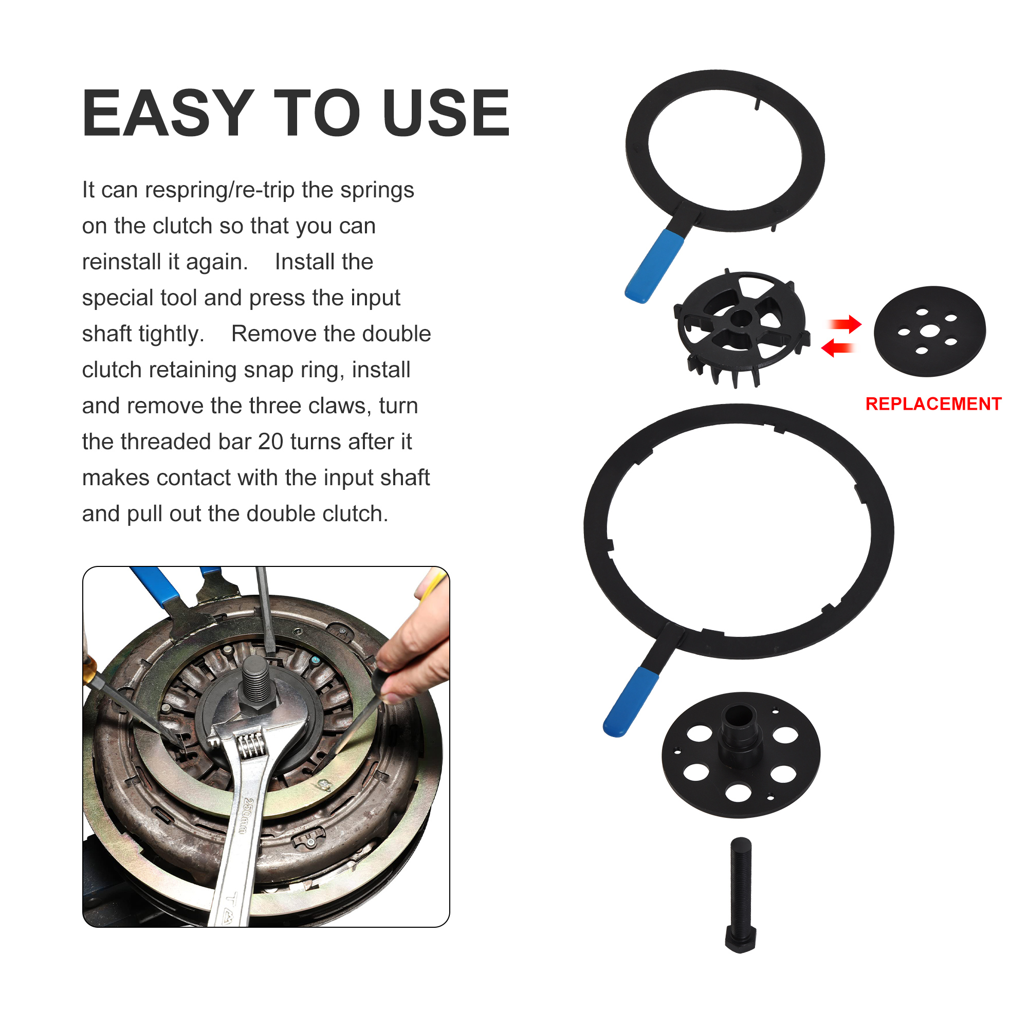 DSG DCT Transmission Remover Installer Tool Kit for Ford DPS6