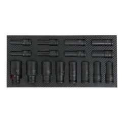 Deep Impact Socket Set with Tool Tray 1/2" Sq Drive 16pc