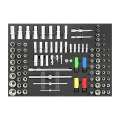 104PC 1/2", 3/8", 1/4" Socket Set