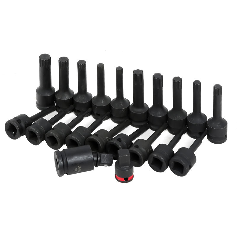 Impact Bit Socket Set with Tool Tray 1/2" sq Drive 21pcs