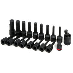 Impact Bit Socket Set with Tool Tray 1/2"sq Drive 20pcs