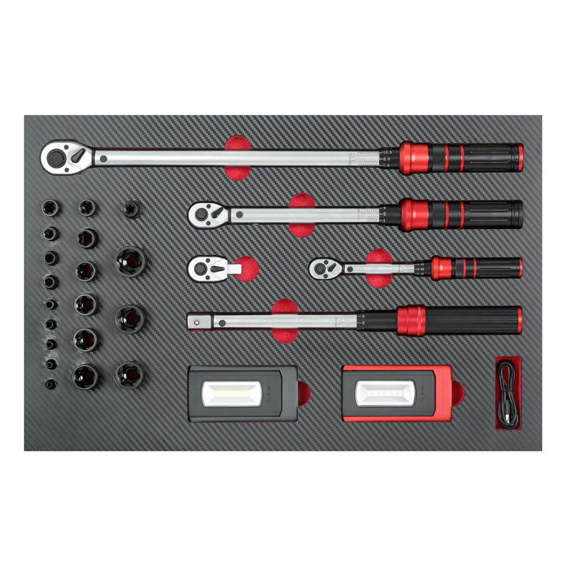 27PCS Aluminum Handle Torque Wrench Set