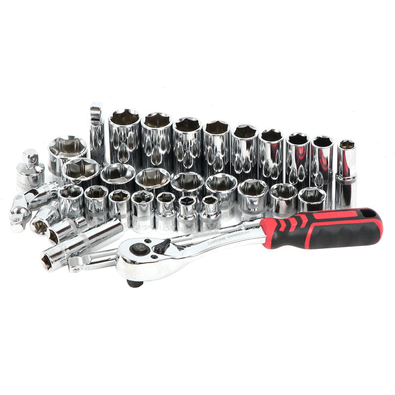 Socket Set with Tool Tray 3/8" Sq Drive 33pc