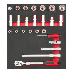 25pcs 1/2” Drive Socket Set