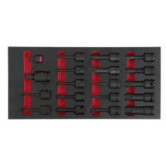 Impact Bit Socket Set with Tool Tray 1/2"sq Drive 20pcs