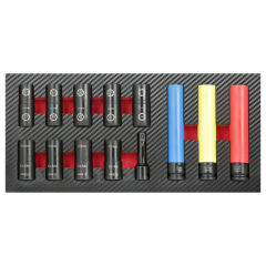 Impact Socket Set with Tool Tray 1/2" sq Drive 13pcs