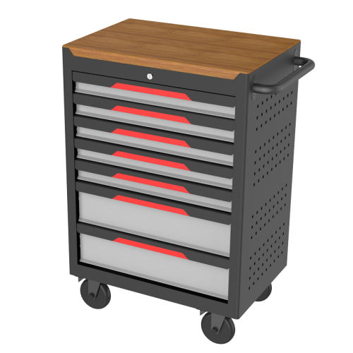 27" 7- Drawers Tools Cabinet with 6 XPE - 250PCS Tool Sets