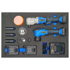 20V Brushless Power Tool EVA Set ( Angle Impact Wrench + Rotary &amp; Orbital Mini Polisher/Sander)