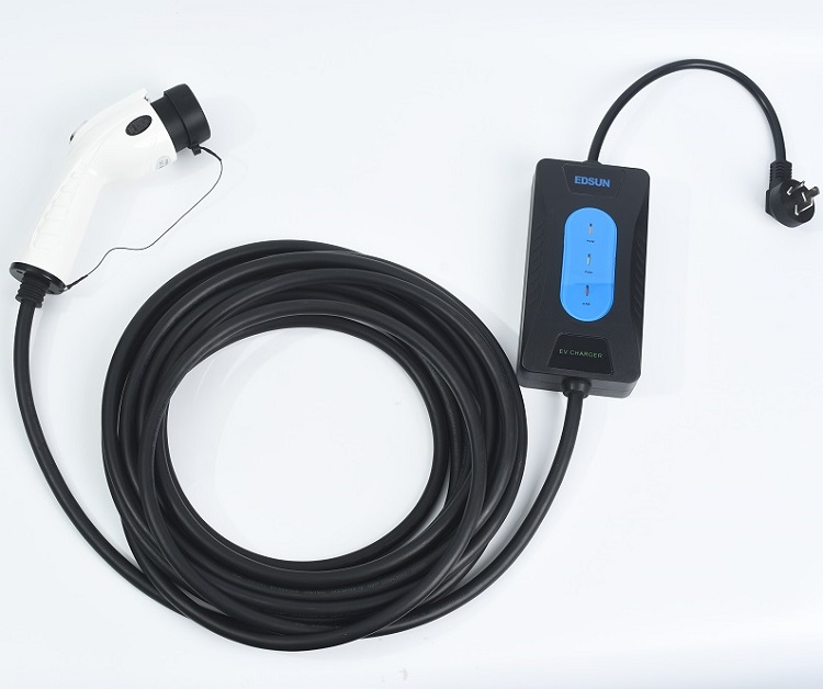 220V 16A 5m portable ev charger with indicator light