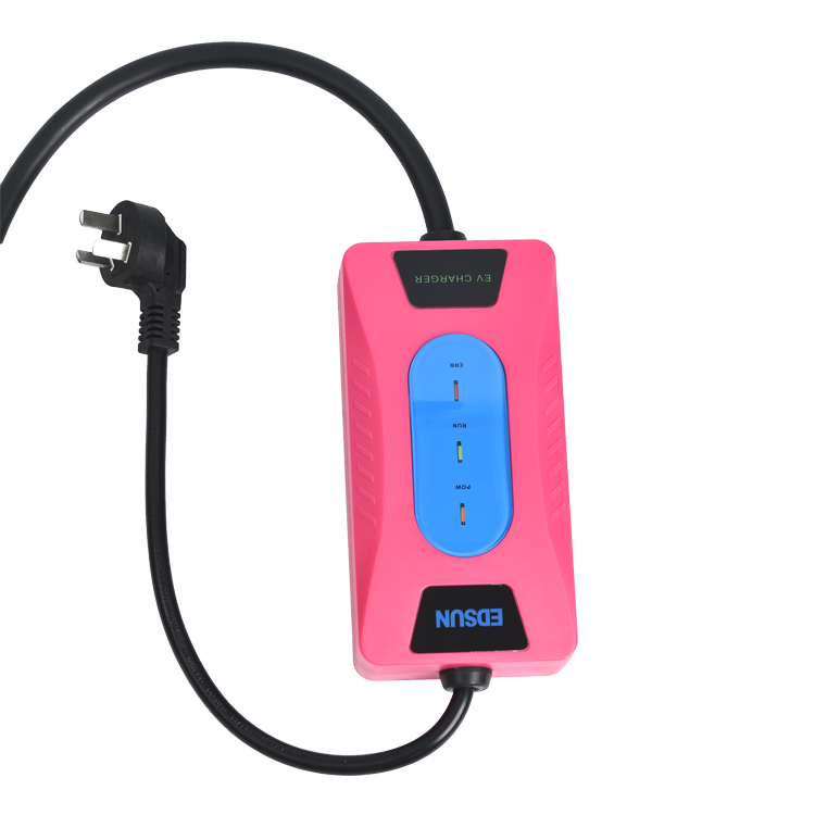 220V 16A 5m portable ev charger with indicator light