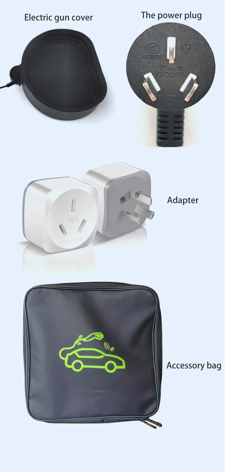 Chargeur ev portable à courant alternatif réglable à 4 vitesses 16A récemment mis à niveau avec contrôle APP