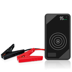 banque de puissance de démarrage de batterie de voiture portable avec chargeur sans fil pour smartphone