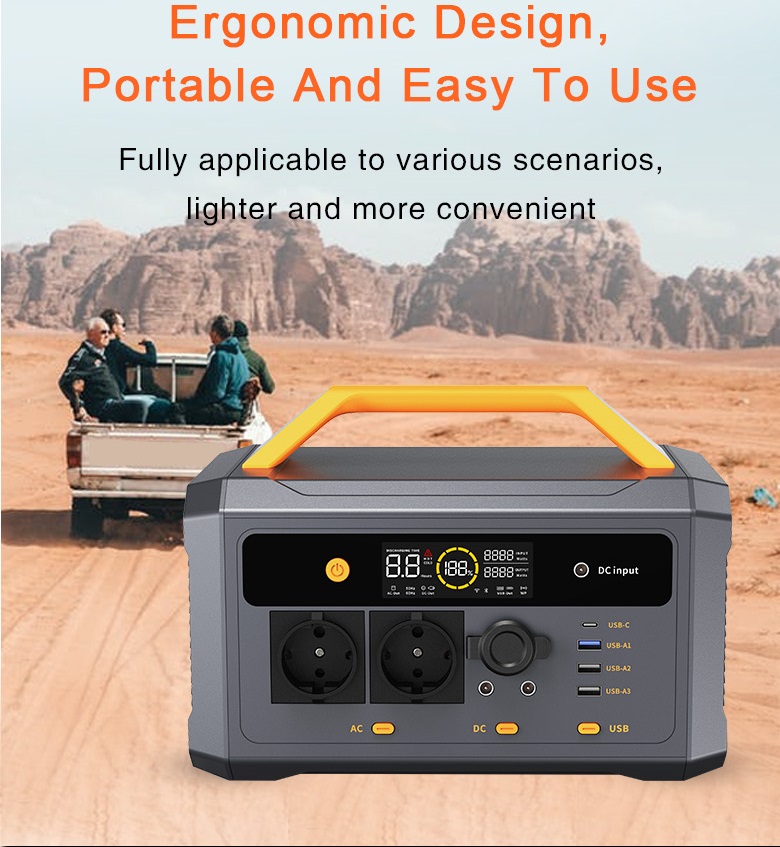 Hot Selling Charging Battery 600 Watt Solar Generator Banks Supply 500w Portable Power Station For Outdoor