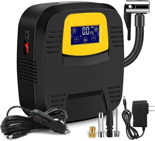 Compresseur d'air portable pour voiture avec affichage digital à LED