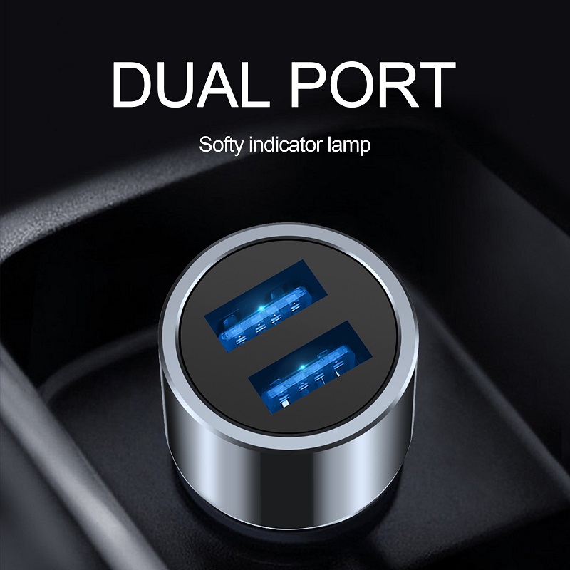 wholesale 4.8A 24W Aluminum USB Car Charger